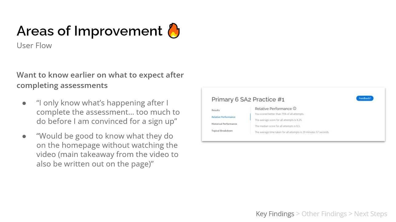 improvement - user flow